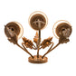 Meyda Lighting French Elegance 18" 3-Light Metallic Bronze Wall Sconce With Beige Natural Linen Textrene Shade