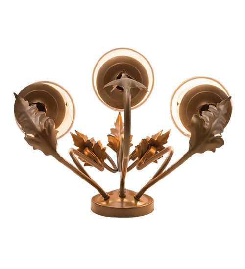 Meyda Lighting French Elegance 18" 3-Light Metallic Bronze Wall Sconce With Beige Natural Linen Textrene Shade