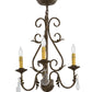 Meyda Lighting French Elegance 18" 3-Light Pompeii Gold Chandelier With Amber Faux Candlelight