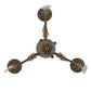 Meyda Lighting French Elegance 18" 3-Light Pompeii Gold Chandelier With Amber Faux Candlelight