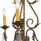 Meyda Lighting French Elegance 18" 3-Light Pompeii Gold Chandelier With Amber Faux Candlelight