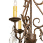 Meyda Lighting French Elegance 18" 3-Light Pompeii Gold Chandelier With Amber Faux Candlelight