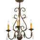 Meyda Lighting French Elegance 18" 3-Light Pompeii Gold Chandelier With Amber Faux Candlelight