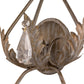 Meyda Lighting French Elegance 21" 2-Light Antique Silver Wall Sconce With Cream Textrene Shade