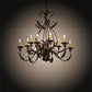 Meyda Lighting French Elegance 36" 12-Light Antiquity Chandelier With Ivory Faux Candlelight