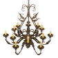 Meyda Lighting French Elegance 36" 12-Light Antiquity Chandelier With Ivory Faux Candlelight