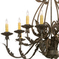 Meyda Lighting French Elegance 36" 12-Light Antiquity Chandelier With Ivory Faux Candlelight