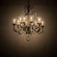 Meyda Lighting French Elegance 36" 12-Light French Bronze Chandelier With Clear Shade Glass