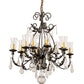 Meyda Lighting French Elegance 36" 12-Light French Bronze Chandelier With Clear Shade Glass