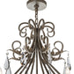 Meyda Lighting French Elegance 60" 16-Light Antique Silver Chandelier With Antique Silver Faux Candlelight