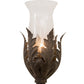 Meyda Lighting French Elegance 7" Antiquity Wall Sconce With Clear Shade Glass