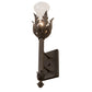 Meyda Lighting French Elegance 7" Antiquity Wall Sconce With Clear Shade Glass