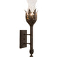 Meyda Lighting French Elegance 7" Antiquity Wall Sconce With Clear Shade Glass