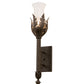 Meyda Lighting French Elegance 7" Antiquity Wall Sconce With Clear Shade Glass