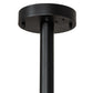 Meyda Lighting French Horn 60" 17-Light Flat Black Chandelier With Creme Carrara Idalight Shade