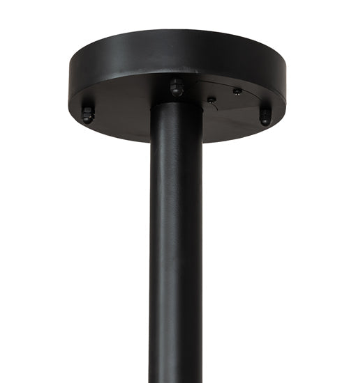 Meyda Lighting French Horn 60" 17-Light Flat Black Chandelier With Creme Carrara Idalight Shade