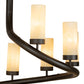Meyda Lighting French Horn 60" 17-Light Oil Rubbed Bronze Chandelier With Creme Carrara Idalight Shade