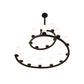 Meyda Lighting French Horn 60" 17-Light Oil Rubbed Bronze Chandelier With White Statuario Idalight Shade Glass