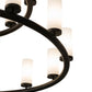 Meyda Lighting French Horn 60" 17-Light Oil Rubbed Bronze Chandelier With White Statuario Idalight Shade Glass