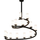 Meyda Lighting French Horn 60" 17-Light Oil Rubbed Bronze Chandelier With White Statuario Idalight Shade Glass