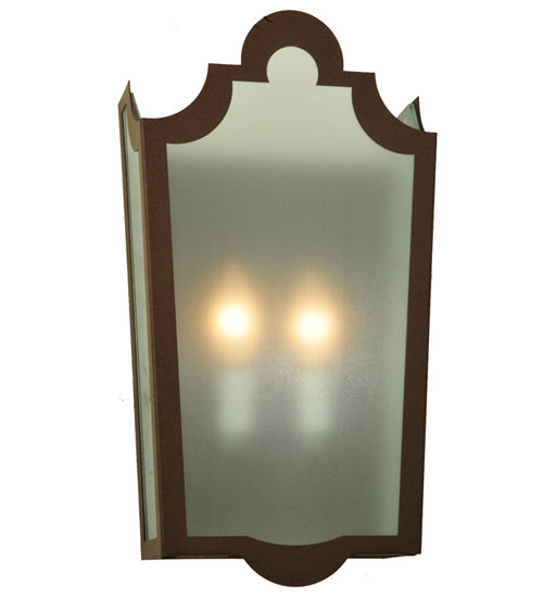 Meyda Lighting French Market 8" 2-Light Cafe Noir Wall Sconce With Contrail Mist Idalight Shade