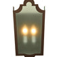 Meyda Lighting French Market 8" 2-Light Cafe Noir Wall Sconce With Contrail Mist Idalight Shade