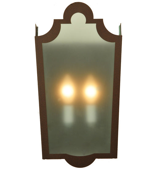 Meyda Lighting French Market 8" 2-Light Cafe Noir Wall Sconce With Contrail Mist Idalight Shade
