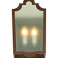Meyda Lighting French Market 8" 2-Light Cafe Noir Wall Sconce With Contrail Mist Idalight Shade