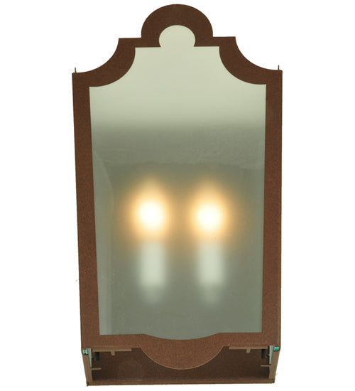Meyda Lighting French Market 8" 2-Light Cafe Noir Wall Sconce With Contrail Mist Idalight Shade
