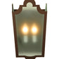 Meyda Lighting French Market 8" 2-Light Cafe Noir Wall Sconce With Contrail Mist Idalight Shade