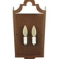 Meyda Lighting French Market 8" 2-Light Cafe Noir Wall Sconce With Contrail Mist Idalight Shade