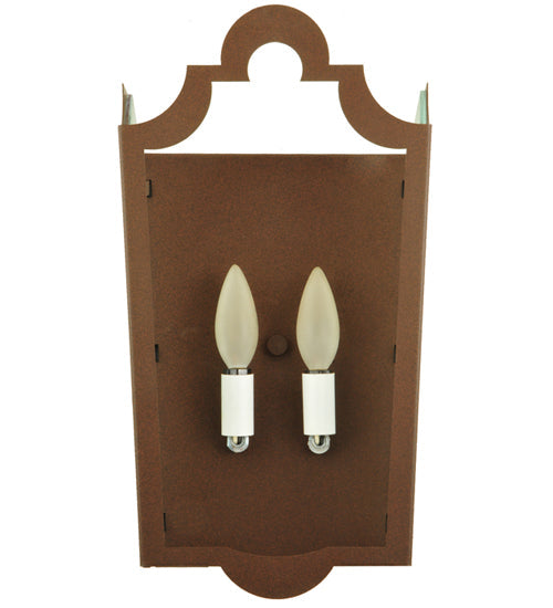 Meyda Lighting French Market 8" 2-Light Cafe Noir Wall Sconce With Contrail Mist Idalight Shade