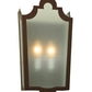 Meyda Lighting French Market 8" 2-Light Cafe Noir Wall Sconce With Contrail Mist Idalight Shade