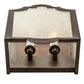 Meyda Lighting French Market 9" 2-Light Cafe Noir Wall Sconce With Clear Seeded Shade Glass