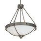 Meyda Lighting Freya 212100 27" 5-Light French Bronze Pendant Light With White Statuario Idalight Shade