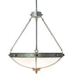 Meyda Lighting Freya 212100 27" 5-Light French Bronze Pendant Light With White Statuario Idalight Shade