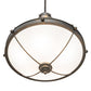 Meyda Lighting Freya 212100 27" 5-Light French Bronze Pendant Light With White Statuario Idalight Shade
