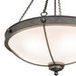 Meyda Lighting Freya 212100 27" 5-Light French Bronze Pendant Light With White Statuario Idalight Shade
