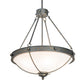 Meyda Lighting Freya 212100 27" 5-Light French Bronze Pendant Light With White Statuario Idalight Shade