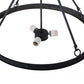 Meyda Lighting Freya 24" 3-Light Costello Black Semi-flush Mount Ceiling Light With Beige Hailstone Idalight Shade