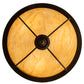 Meyda Lighting Freya 24" 3-Light Wrought Iron Semi-flush Mount Light With Beige Travertine Idalight Shade
