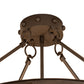 Meyda Lighting Freya 24" 3-Light Wrought Iron Semi-flush Mount Light With Beige Travertine Idalight Shade