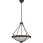 Meyda Lighting Freya 27" 5-Light French Bronze Pendant Light With White Statuario Idalight Shade Glass