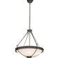 Meyda Lighting Freya 27" 5-Light French Bronze Pendant Light With White Statuario Idalight Shade Glass