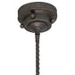 Meyda Lighting Freya 27" 5-Light French Bronze Pendant Light With White Statuario Idalight Shade Glass