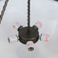 Meyda Lighting Freya 27" 5-Light French Bronze Pendant Light With White Statuario Idalight Shade Glass
