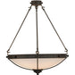 Meyda Lighting Freya 30" 6-Light Coffee Bean Semi-flush Mount Ceiling Light With Beige Statuario Idalight Shade Glass