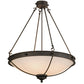Meyda Lighting Freya 30" 6-Light Coffee Bean Semi-flush Mount Ceiling Light With Beige Statuario Idalight Shade Glass
