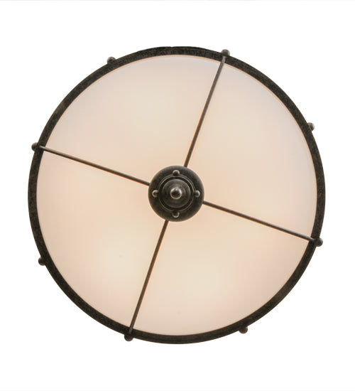Meyda Lighting Freya 30" 6-Light Coffee Bean Semi-flush Mount Ceiling Light With Beige Statuario Idalight Shade Glass