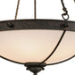 Meyda Lighting Freya 30" 6-Light Coffee Bean Semi-flush Mount Ceiling Light With Beige Statuario Idalight Shade Glass
